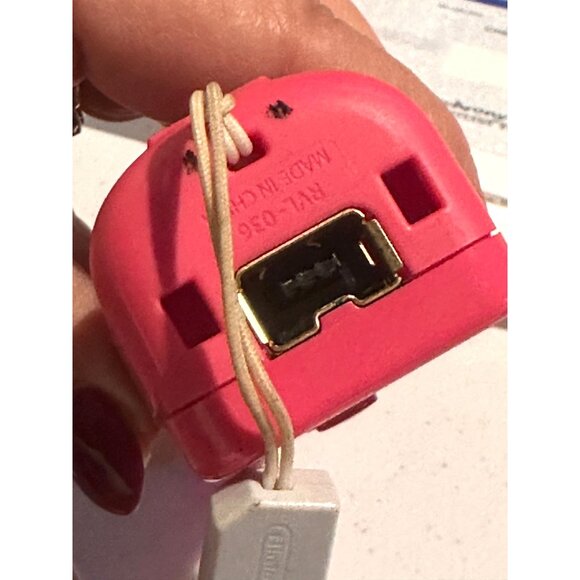 Nintendo Wii Remote Motion Plus Pink OEM Controller w/Sleeve +Wrist Band RVL-036 - Picture 4 of 14